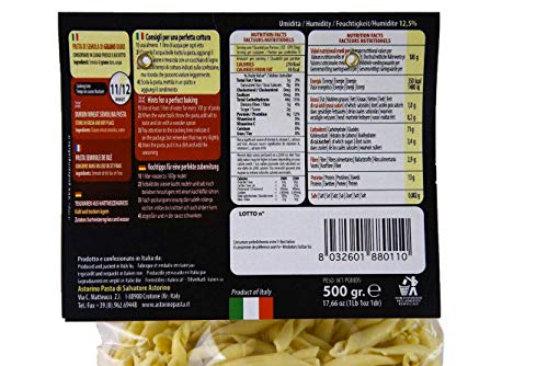 PASTA CASERA DE CALABRIA LOS STROZZAPRETI HECHO CON TRIGO DURO DE ASTORINO PASTA: 6 PAQUETES DE PASTA DE 500 GRAMOS PRODUCIDOS EN CALABRIA CON TRIGO ITALIANO