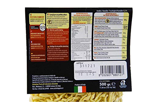 PASTA CASERA DE CALABRIA LOS TROFIE HECHO CON TRIGO DURO DE ASTORINO PASTA: 6 PAQUETES DE PASTA DE 500 GRAMOS PRODUCIDOS EN CALABRIA CON TRIGO ITALIANO