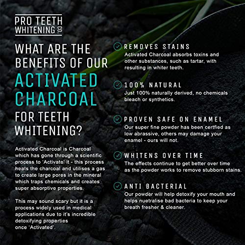 Pasta de Dientes Blanqueadora con Carbón Activo para Blanqueamiento y pasta de dientes hidratante por la noche - Hecho en el RU por Pro Teeth Whitening Co