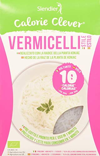 Pasta Konjac Cabello de Ángel sin gluten - pasta hipocalórica - Slendier - 400g BIO (cja 6 uds) Total: 2400g