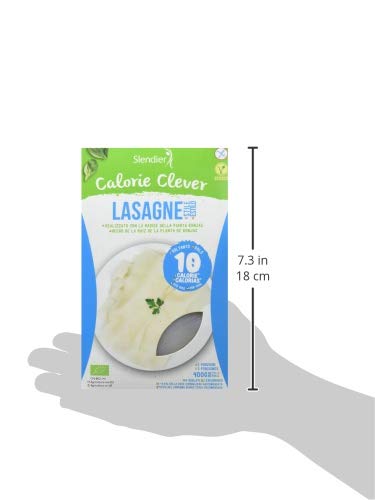 Pasta konjac Lasaña sin gluten - pasta hipocalórica - Slendier - 400g BIO (cja 6 uds) Total: 2400g