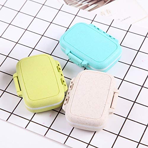 Pastillero Semanal,Ranuras Caja De Píldoras A Prueba De Humedad Caja De Almacenamiento De Medicamentos Organizador De Medicamentos De Viaje For Suplementos De Vitamina Aceite De Pescado