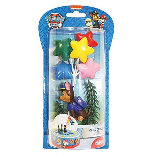 PAT PATROUILLE - Muñecos para Tartas Infantiles de Chase Patrulla Canina