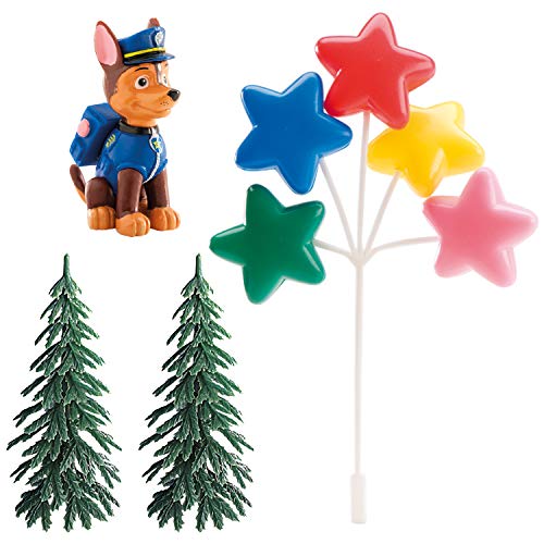 PAT PATROUILLE - Muñecos para Tartas Infantiles de Chase Patrulla Canina