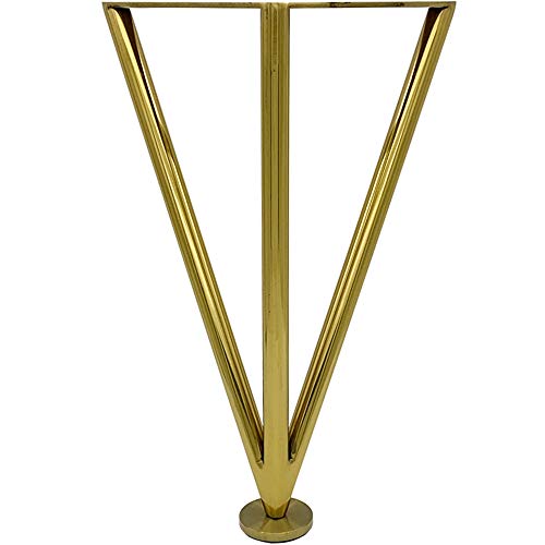Patas de soporte de muebles ajustables de metal, patas de muebles de bricolaje, textura estable, fuerte carga, duradero, ajustable desde abajo 1-10 mm/dorado / 30 centimetros