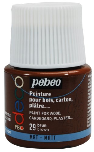 Pébéo 204029 29 Brown - Pintura acrílica (Mate, 45 ml), Color marrón