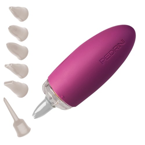 PEDRINI - Bolígrafo decorador PenNovo - Incluye 6 boquillas - Ideal para Decorar Pasteles - Color Violeta