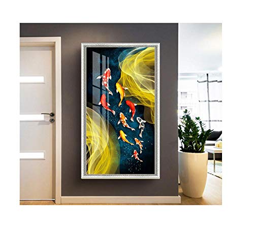 Pegatinas de pared estéreo 3d porche pasillo pasillo fondo decoración de la pared-Más pescado_en