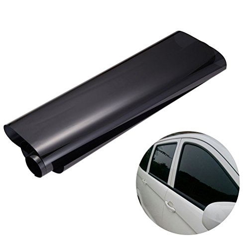 Película de vinilo tintado para cristal de coche, de la marca Winomo, 0,5 cm x 3 m, para privacidad y reducción de calor, color negro