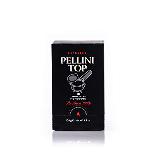 Pellini Caffè, Pellini Top 100% Arábica en Cápsulas Monodosis E.S.E. 44 mm - Pack de 6 (108 cápsulas)