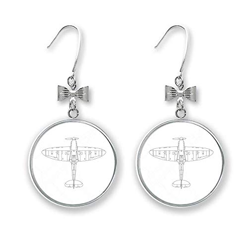 Pendientes de aro con diseño de letra militar de luchador, estilo Art Deco