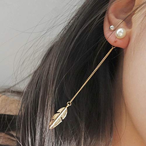 Pendientes de moda#20 - A- con perlas de imitación y borla