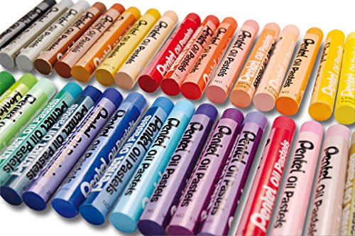 Pentel 100526 - Juego de ceras pastel al aceite (50 unidades), multicolor
