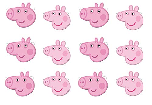 Peppa Pig 0553, Pack 12 caretas, Fiestas y cumpleaños
