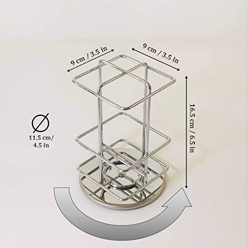 Percilun Dispensador Capsulas Nespresso, Porta Cajas Giratorio para 40 Cápsulas de Café Nespresso, Soporte Capsulas Nespresso, Porta Capsulas Nespresso Metálico Rotatorio 360 Grados para 4 Cajas