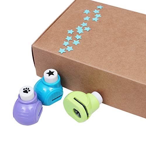 Perforadoras de Papel (24 Pcs) - Mini Troqueladores de Papel (3.5 x 2.5cm) -Punzones para papel para Creación de Tarjetas, Scrapbooking, Álbumes de Fotos - Perfecto para Papel con 0.5-2mm de Grosor