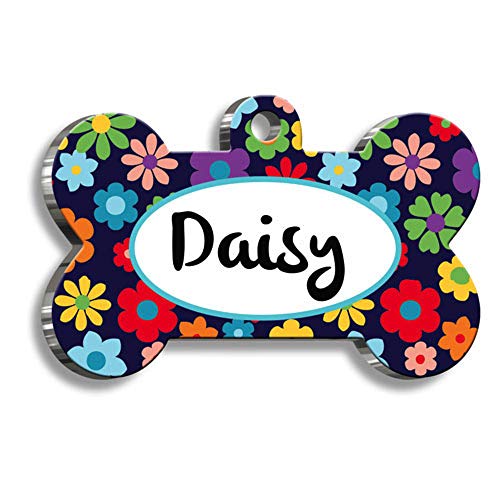 Pet Tag Art Con Forma de Hueso Identificación Personalizada de la Etiqueta del Animal doméstico de Ambos Lados - 04