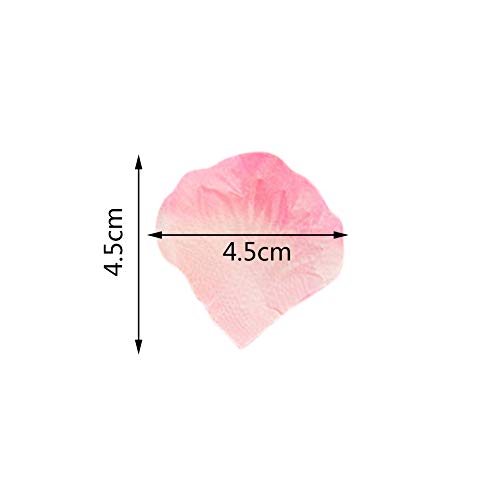 Pétalos de rosa, 500 piezas de seda simulación de pétalos de rosa para boda, día de San Valentín, decoración de flores (rosa y blanco)