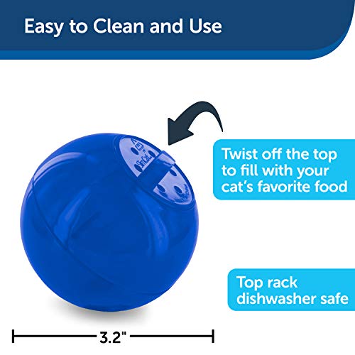 PetSafe Bola Dispensadora De Alimentos Slimcat Juego Interactivo para Gatos - Llénala con Alimento O Golosinas
