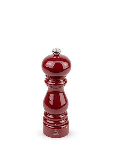 Peugeot Paris u 'Select Molinillo de Sal, Madera Lacado Rojo, 5,7 x 5,7 x 18 cm