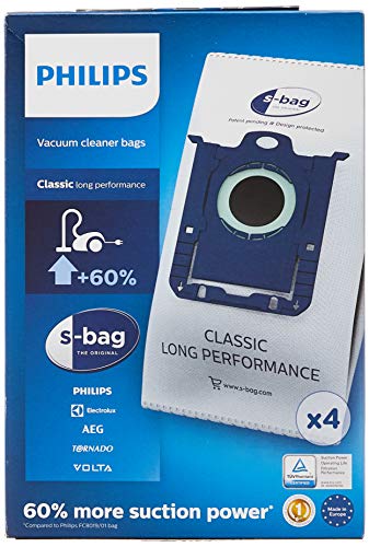 Philips desechable Accesorio Aspirador FC8021/03 4 Bolsas, 3 litros, Papel, blue