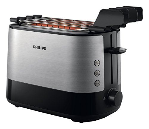 Philips HD2639/90 - Tostadora (730 W, ranura extra grande, accesorio para sandwich), negro y plata