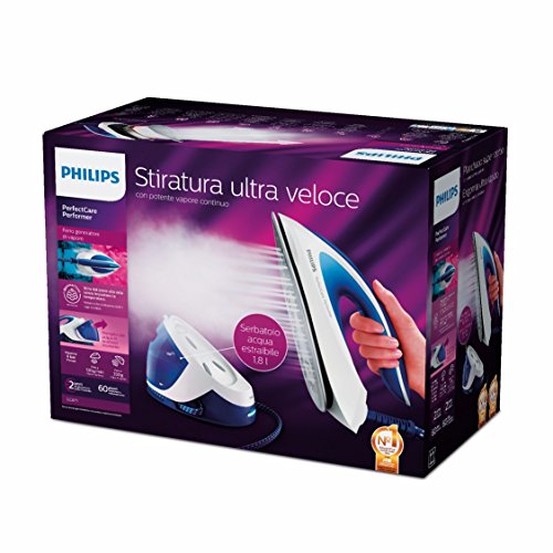 Philips PerfectCare Performer GC8711/20 - Central de planchado a vapor (6 bares, efecto tintorería, hasta 350 g)