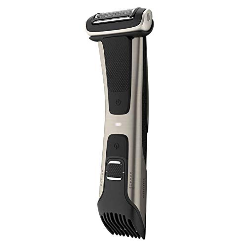 Philips Serie 7000 BG7025/15 - Afeitadora corporal con cabezal de recorte y de afeitado, 80 minutos de uso, apta para la ducha, color negro/dorado