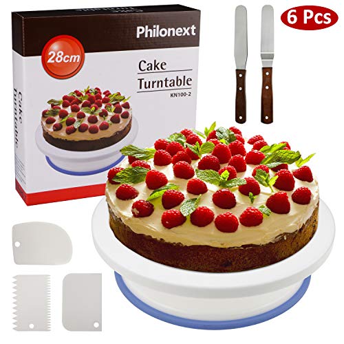 Philonext 10,8 Pulgadas - Base giratoria para Tartas (de plástico, Estilo 1, para decoración)