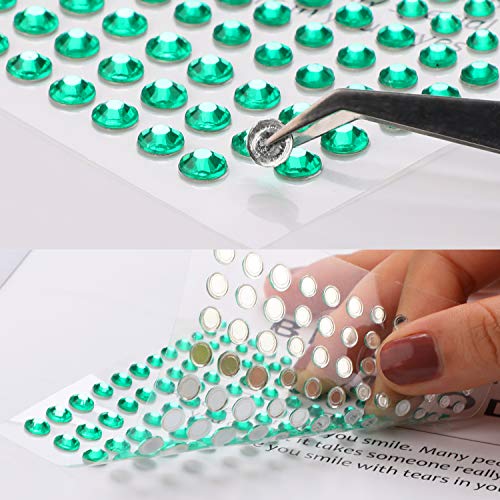 Phogary - Adhesivo de estrás para manualidades, 300 piezas, cristal, en 4 tamaños, 20 colores, para manualidades, cuerpo...