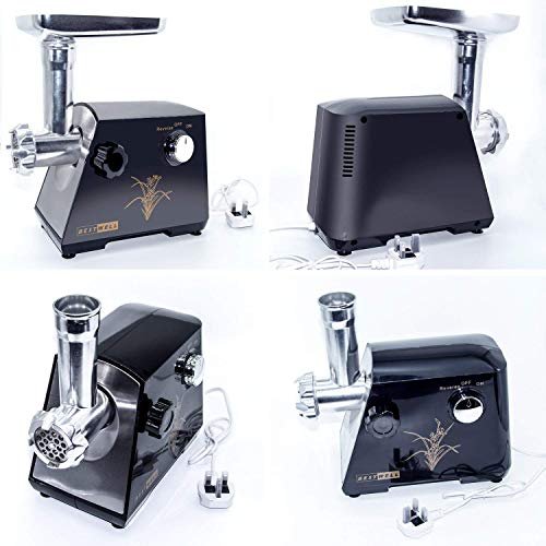 Picadoras de carne picada, Máquina de fabricación de salchichas eléctricas de seguridad para el hogar, Licuadora de carnes de acero inoxidable 2800 W Aplicación saludable para la cocina,Azul