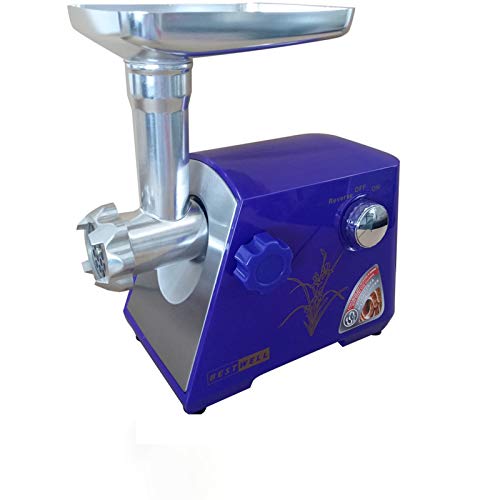 Picadoras de carne picada, Máquina de fabricación de salchichas eléctricas de seguridad para el hogar, Licuadora de carnes de acero inoxidable 2800 W Aplicación saludable para la cocina,Azul