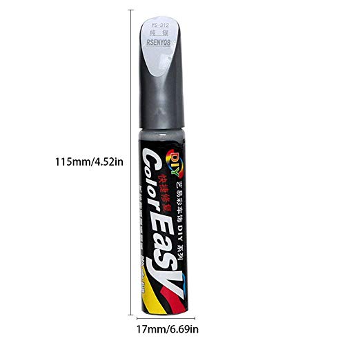 Pincel de reparación para pintura de coche, color plateado, negro, blanco, gris, metálico, multicolor, lápiz de reparación, Plateado