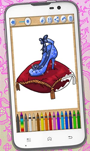 Pintar dibujos de princesas con pincel mágico
