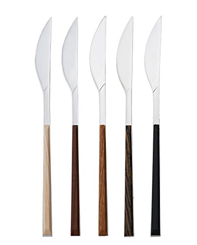 Pintinox 1929 Sushi Queen Teak - Cubertería (24 Piezas, Acero Inoxidable)