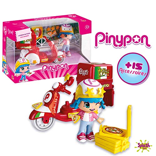 Pinypon - Moto de Pizzería, con 1 Figura, niños y niñas de 4 a 8 años (Famosa 700014911)