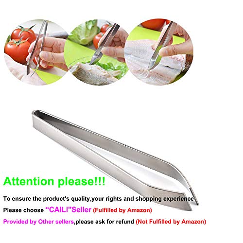 Pinzas de Hueso de Pescado,Fish Bone Pinzas, Removedor de Hueso de Pescado de Acero Inoxidable Pinzas Tirador Pinzas Herramienta de Recogida Craft Hogar Cocina Gadget