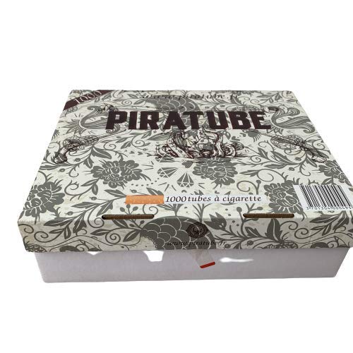PIRATUBE - 1000 tubos para cigarrillos | Tubos con filtros | Caja rígida sin tubo aplastado