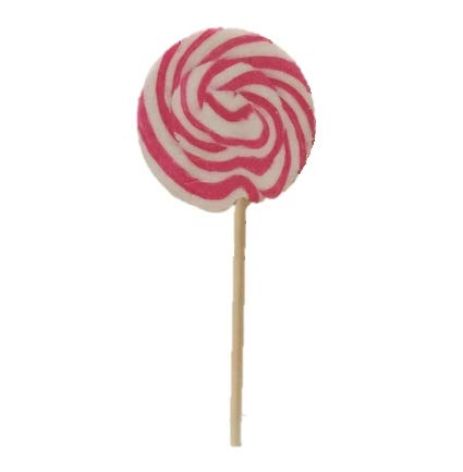 Piruleta Artesanal "Pala Espiral" Rosa y Blanca - Pack de 20 Unidades