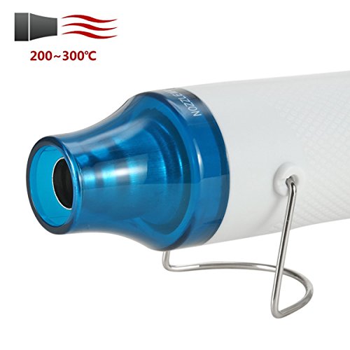Pistola de Aire Caliente,Worsendy Mini pistola de aire caliente eléctrica de mano con boquilla eléctrica y enchufe EU de 300W 230V para todo tipo de bricolaje profesional.