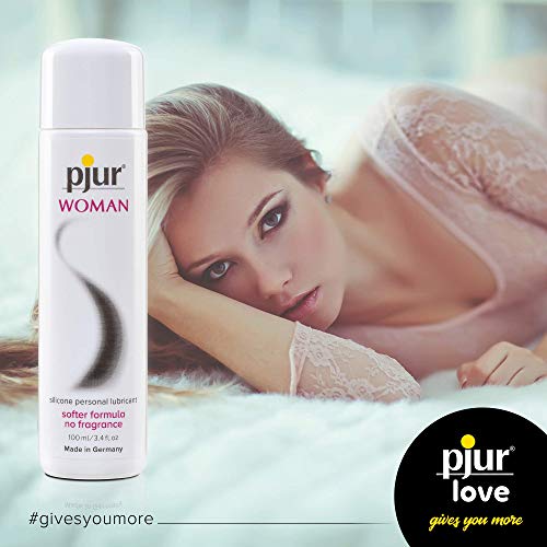 pjur WOMAN - Lubricante de silicona para mujeres - para sexo estimulante y placer duradero - ideal para piel sensible (100ml)