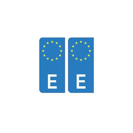 Placa autoadhesiva de matriculación con el distintivo europeo de España