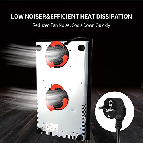 Placa Inducción, Cocina de inducción Doble, Cocina eléctrica integrada de 3 zonas Encimera Placa portátil, Eléctrica de Inducción con Control táctil del Sensor, (3400W)