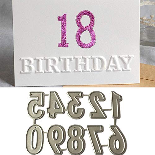 Plantilla de Corte de Metal,Metal Dies Tarjeta de Papel del Álbum Decoración del Arte,Letras y Números Troquel de Corte de Metal,Tarjeta de Papel en Relieve Troqueles de Metal Dies Corte