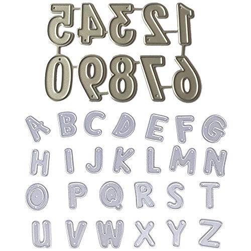 Plantilla de Corte de Metal,Metal Dies Tarjeta de Papel del Álbum Decoración del Arte,Letras y Números Troquel de Corte de Metal,Tarjeta de Papel en Relieve Troqueles de Metal Dies Corte