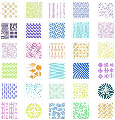 Plantilla de galletas, 30 piezas, conjunto de plantillas para hornear pasteles, plantilla reutilizable para decoración de pasteles, para manualidades DIY, bodas, cumpleaños