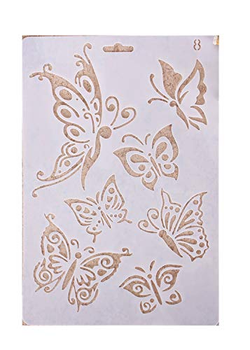 Plantillas con diferentes patrones para pintar con aerógrafo, para manualidades y decoración, de Teabelle