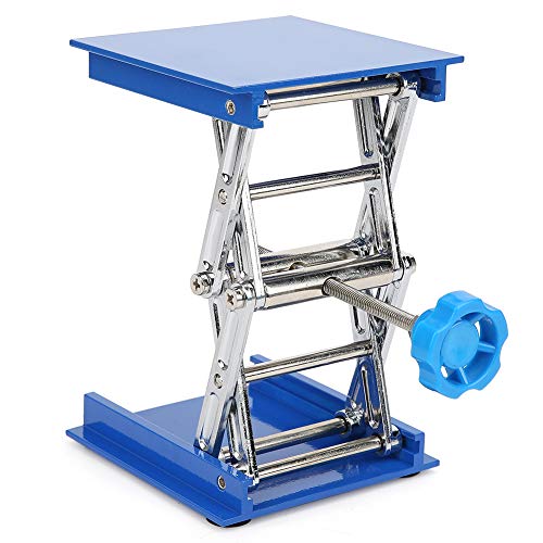 Plataforma elevadora de laboratorio, 100 x 100 mm Elevador de laboratorio Soporte de laboratorio de óxido de aluminio con perilla de ajuste Adecuado para ajustar la altura del instrumento