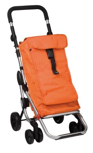 Play M129710 - Carro Compra go up 4 Ruedas Plegable Naranja