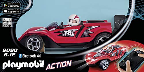 PLAYMOBIL Action Racer Cohete RC con Mando Bluetooth, A partir de 6 Años (9090)
